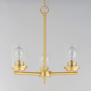 Maxim Lighting Corona 3 Light Single-Tier Chandelier, Satin Brass