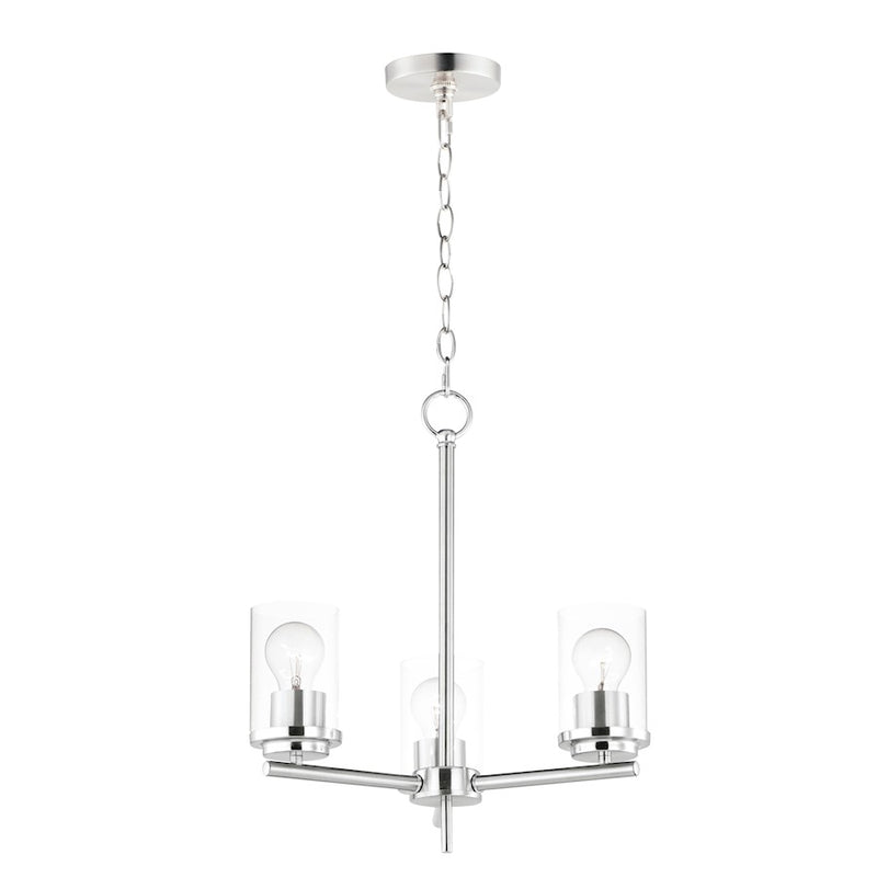 Maxim Lighting Corona 3 Light Single-Tier Chandelier, Satin Nickel