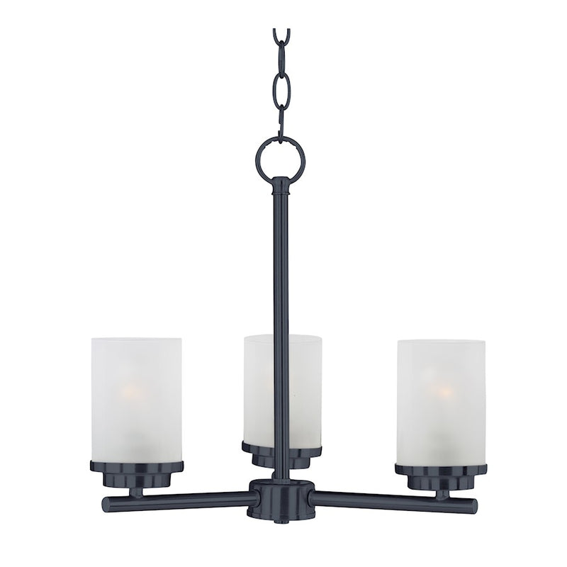 Maxim Lighting Corona Chandelier, Black/Frosted
