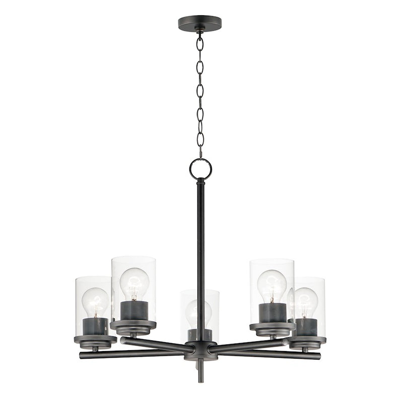Maxim Lighting Corona 5 Light Single-Tier Chandelier, Black