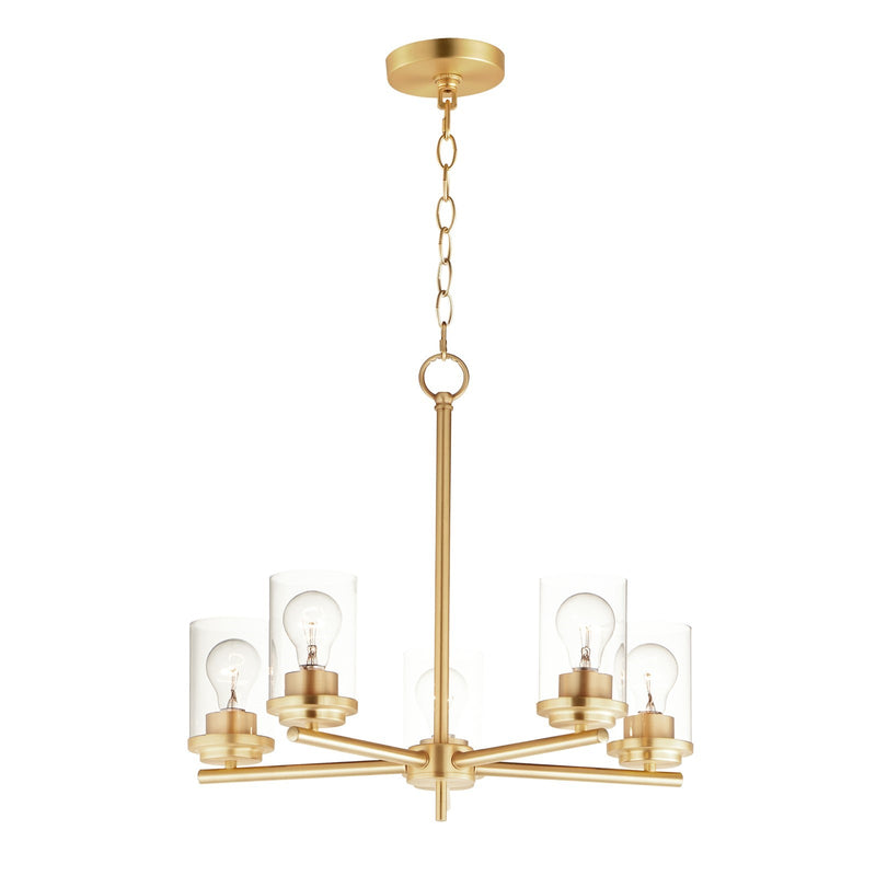 Maxim Lighting Corona 5 Light Single-Tier Chandelier, Satin Brass