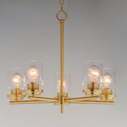 Maxim Lighting Corona 5 Light Single-Tier Chandelier, Satin Brass