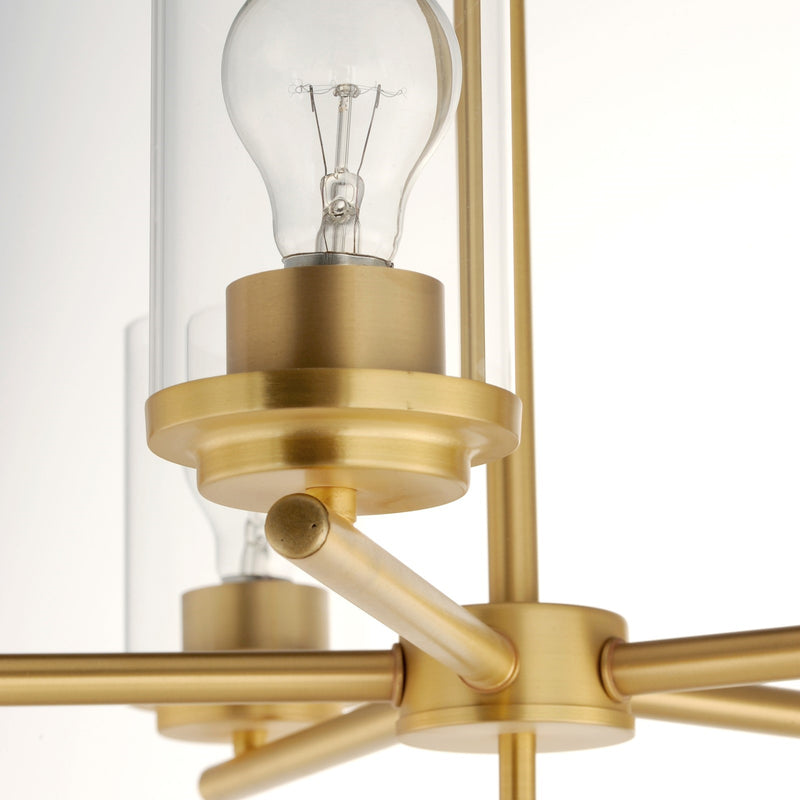 Maxim Lighting Corona 5 Light Single-Tier Chandelier, Satin Brass