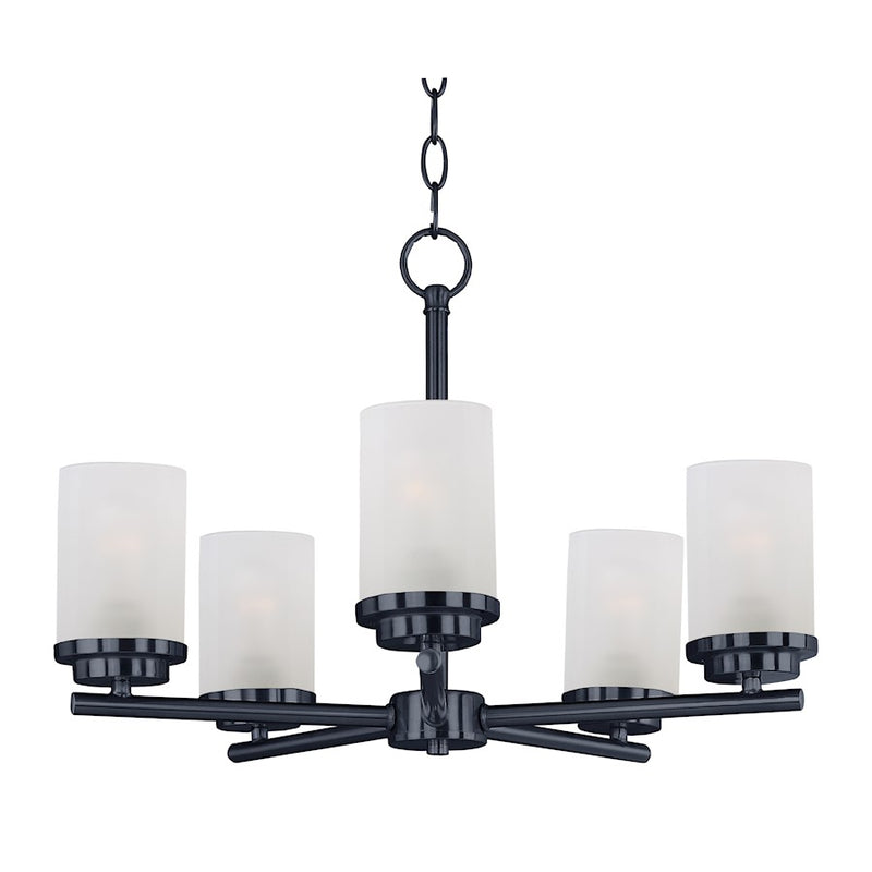 Maxim Lighting Corona Chandelier, Black/Frosted