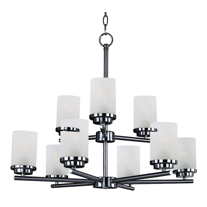 Maxim Lighting Corona Chandelier, Black/Frosted