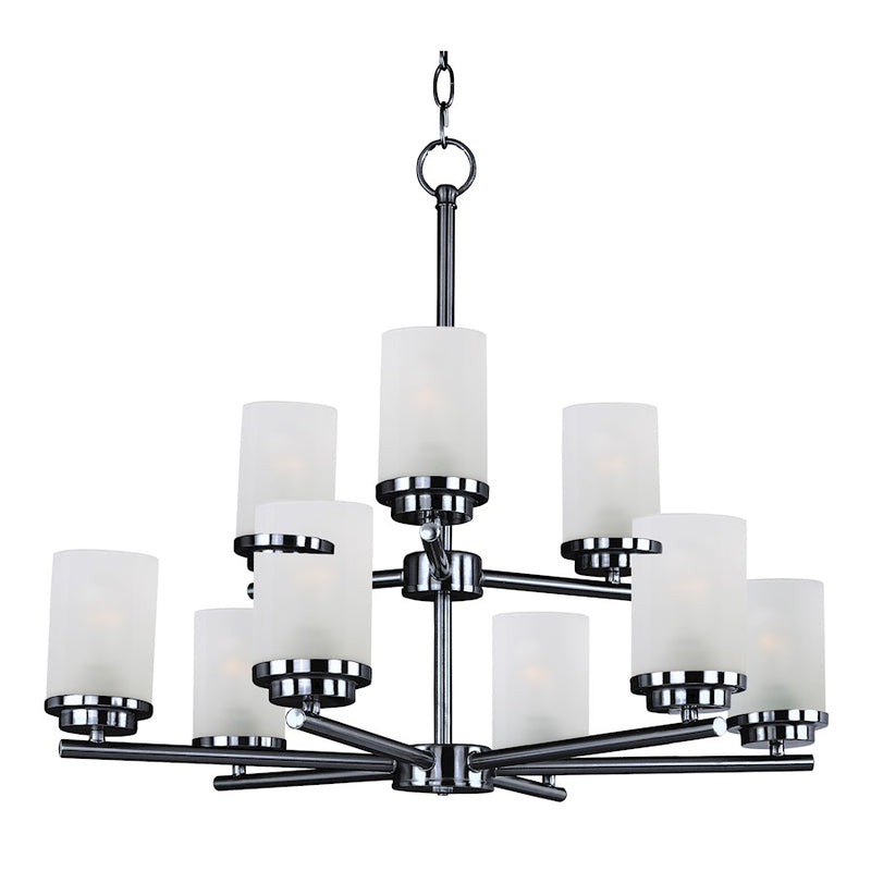 Maxim Lighting Corona Chandelier, Black/Frosted