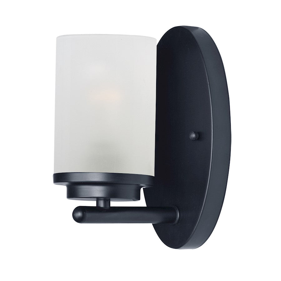 Maxim Lighting Corona 1-Light Wall Sconce, Black/Frosted