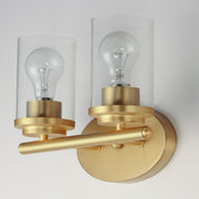 Maxim Lighting Corona 2 Light Bath Vanity, Satin Brass