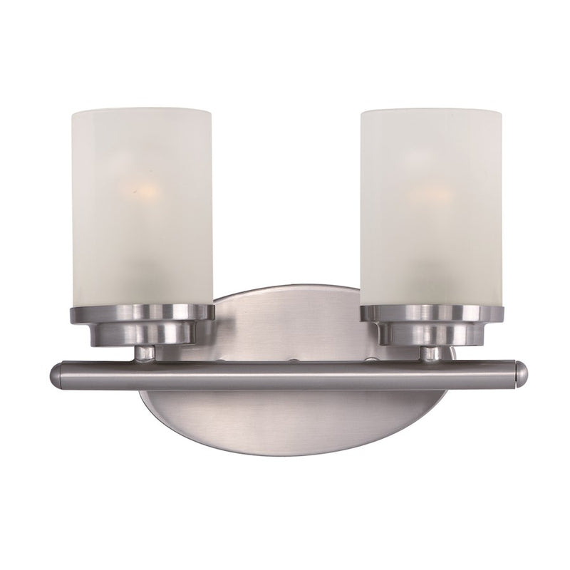 Maxim Lighting Corona 2 Light Bath Vanity, Satin Nickel