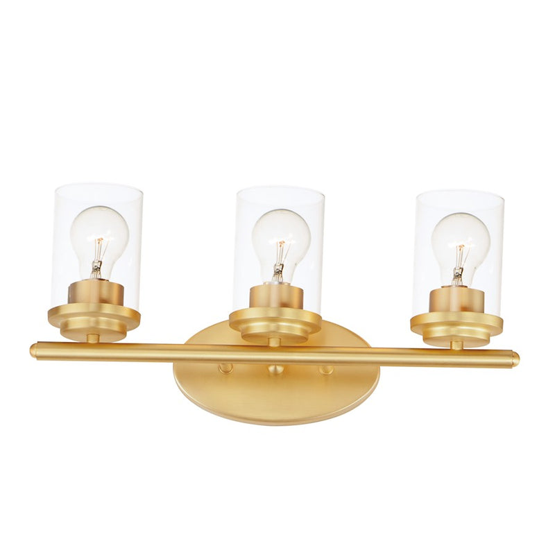 Maxim Lighting Corona 3 Light Bath Vanity, Satin Brass