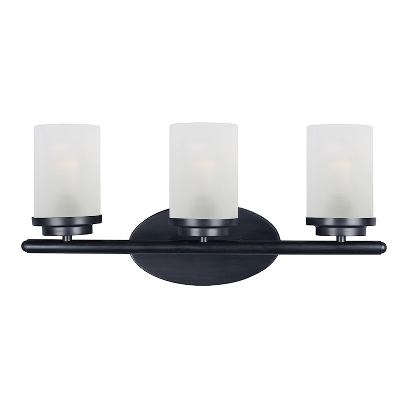 Maxim Lighting Corona Bath Vanity, Black/Frosted
