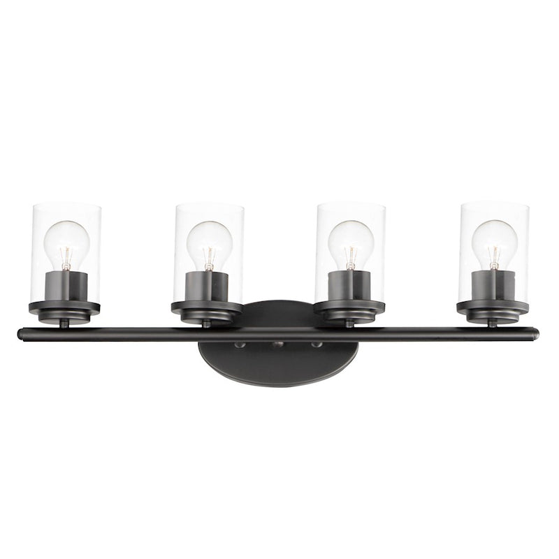 Maxim Lighting Corona 4 Light Bath Vanity, Black