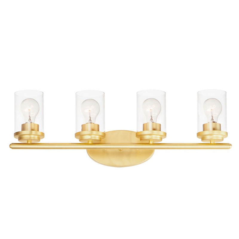 Maxim Lighting Corona 4 Light Bath Vanity, Satin Brass