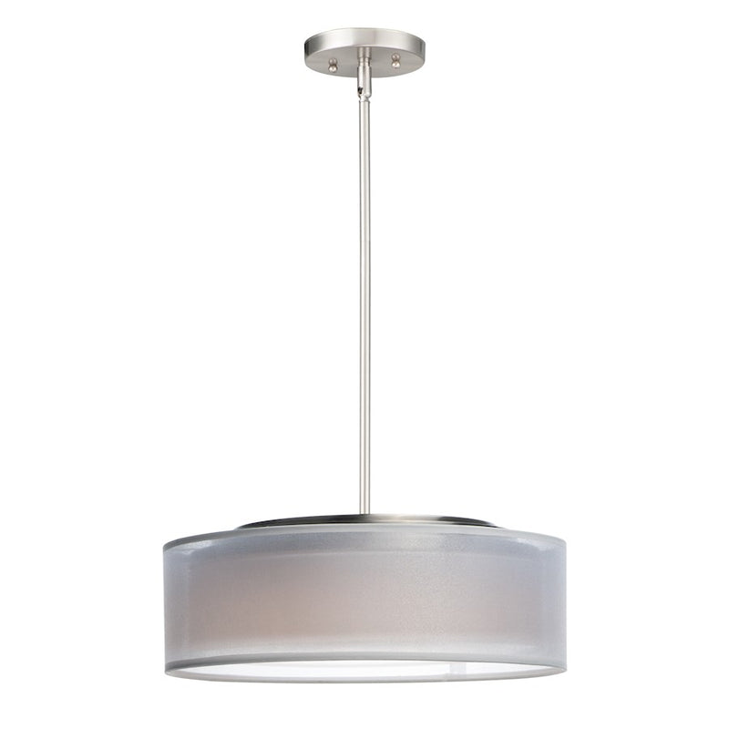 Maxim Lighting Prime-Single 3-LT Pendant, Sat Nickel