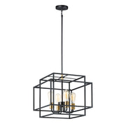 Maxim Lighting Liner 4-Light Pendant, Black/Satin Brass