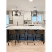 Maxim Lighting Liner 4-Light Pendant, Black/Satin Brass