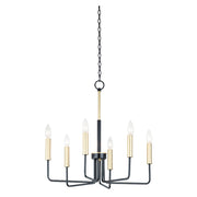 Maxim Lighting Sullivan 6-Light Chandelier, Black/Gold