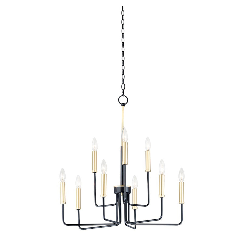 Maxim Lighting Sullivan 9-Light Chandelier, Black/Gold