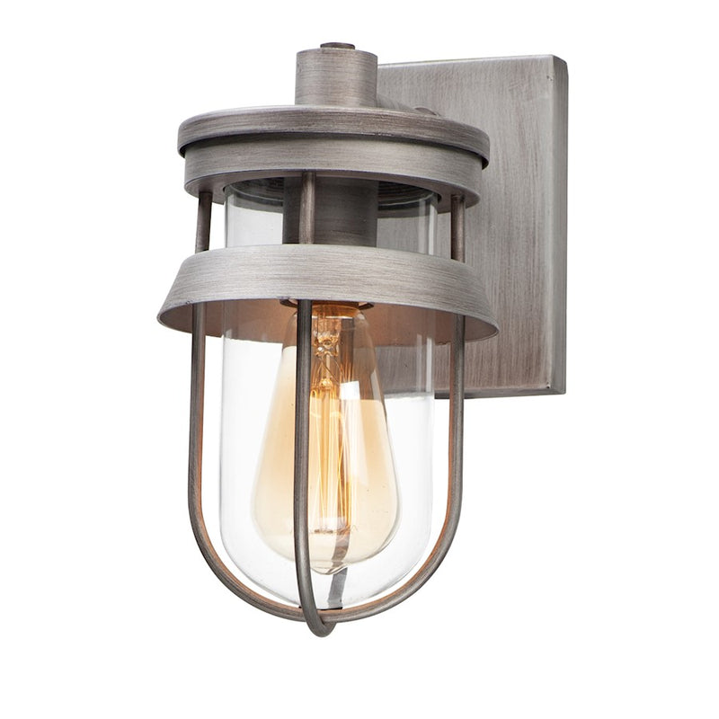 Maxim Lighting Breakwater Outdoor Wall Sconce, Weathered Zinc