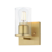 Maxim Lighting Lateral 1 Light 7.75" Wall Sconce, Satin Brass/Clear - 10281CLSBR