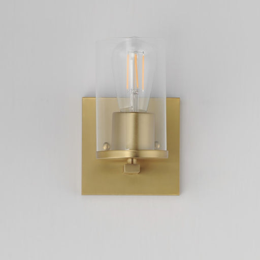 Maxim Lighting Lateral 1 Light 7.75" Wall Sconce, Satin Brass/Clear