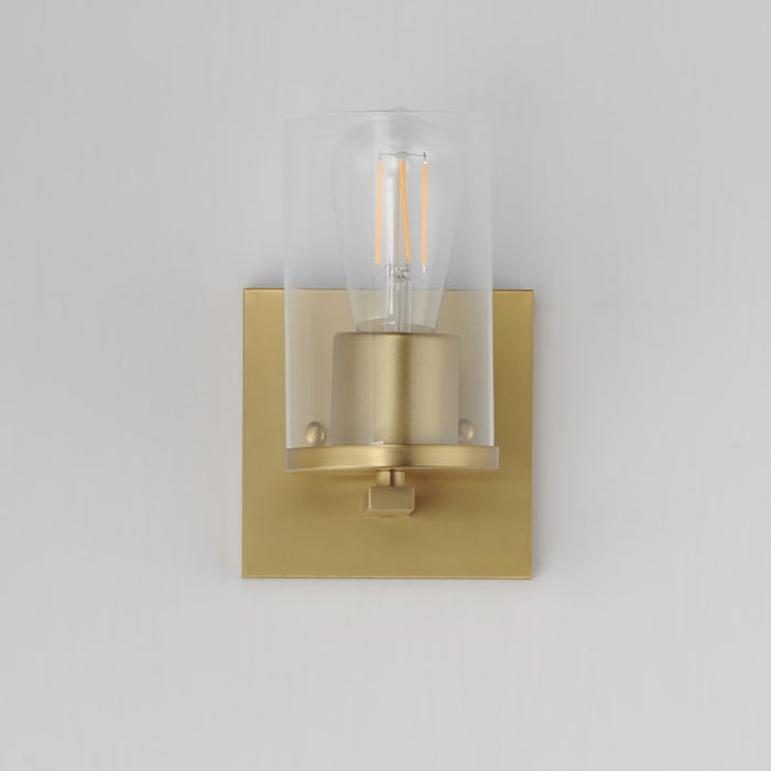 Maxim Lighting Lateral 1 Light 7.75" Wall Sconce, Satin Brass/Clear