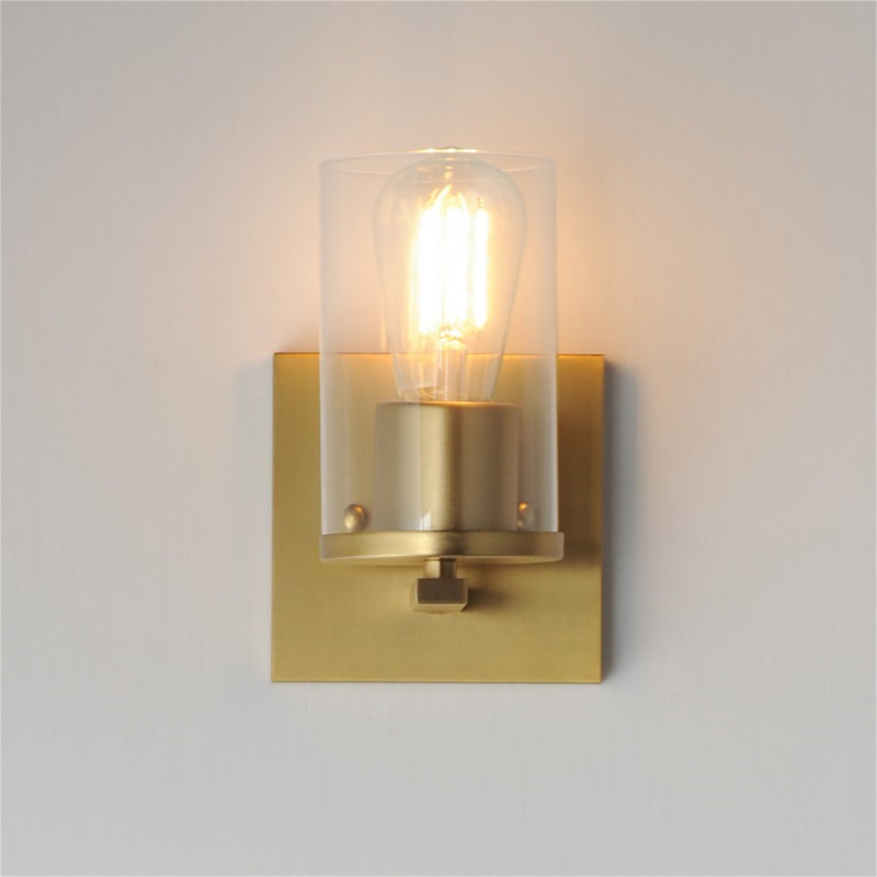 Maxim Lighting Lateral 1 Light 7.75" Wall Sconce, Satin Brass/Clear