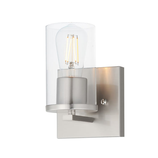 Maxim Lighting Lateral 1 Light 7.75" Wall Sconce, Satin Nickel/Clear - 10281CLSN