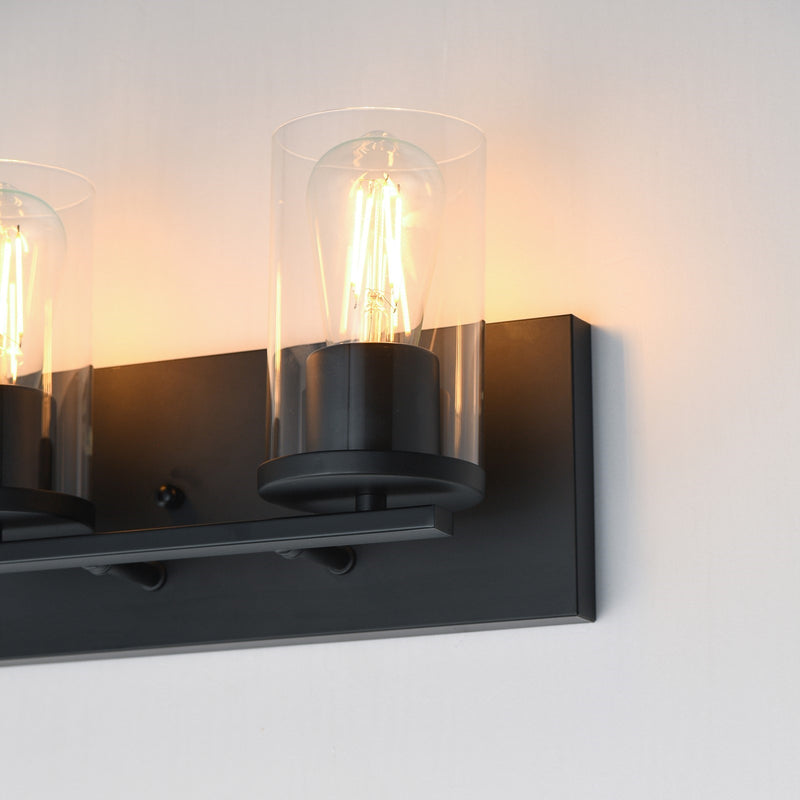 Maxim Lighting Lateral 2 Light 7.75" Bath Vanity, Black/Clear