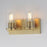 Maxim Lighting Lateral 2 Light 7.75" Bath Vanity, Satin Brass/Clear