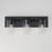Maxim Lighting Lateral 3 Light 7.75" Bath Vanity, Black/Clear