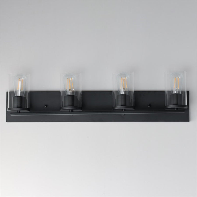 Maxim Lighting Lateral 4 Light 7.75" Bath Vanity, Black/Clear