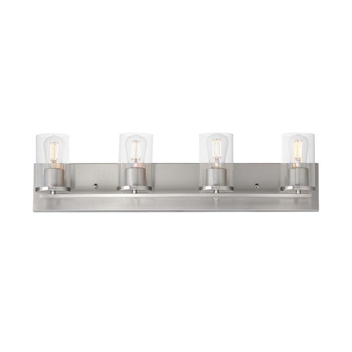 Maxim Lighting Lateral 4 Light 7.75" Bath Vanity, Satin Nickel/Clear - 10284CLSN