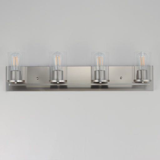 Maxim Lighting Lateral 4 Light 7.75" Bath Vanity, Satin Nickel/Clear