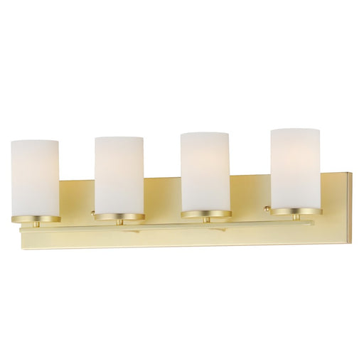 Maxim Lighting Lateral 4 Light Bath Vanity, Satin Brass/Satin White - 10284SWSBR