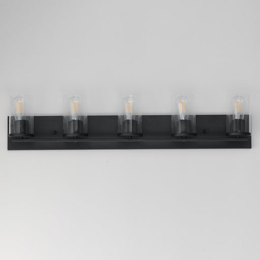 Maxim Lighting Lateral 5 Light 7.75" Bath Vanity, Black/Clear