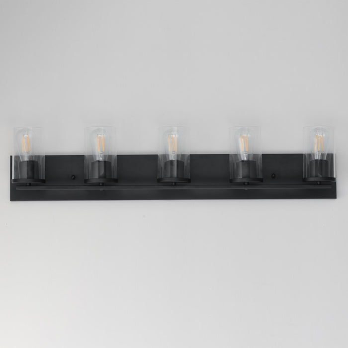 Maxim Lighting Lateral 5 Light 7.75" Bath Vanity, Black/Clear