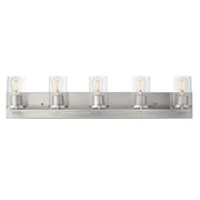 Maxim Lighting Lateral 5 Light 7.75" Bath Vanity, Satin Nickel/Clear - 10285CLSN