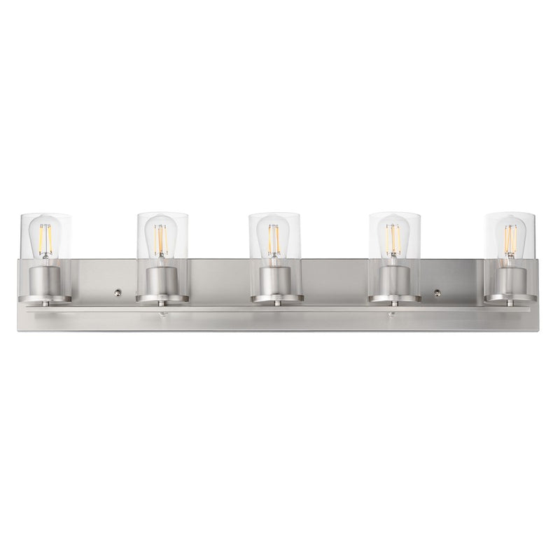 Maxim Lighting Lateral 5 Light 7.75" Bath Vanity, Satin Nickel/Clear - 10285CLSN