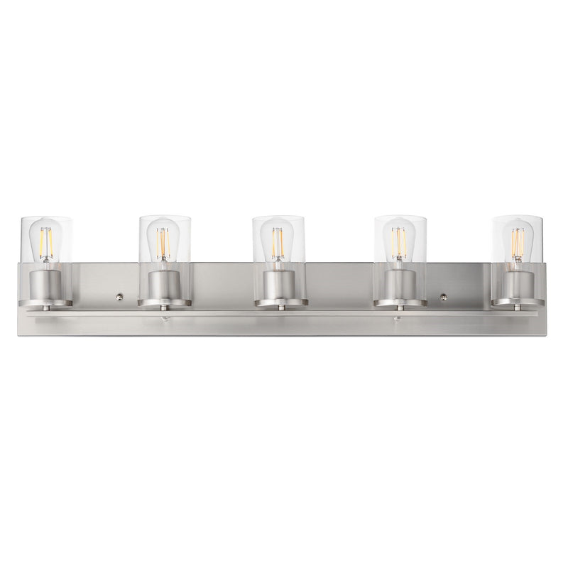 Maxim Lighting Lateral 5 Light 7.75" Bath Vanity, Satin Nickel/Clear