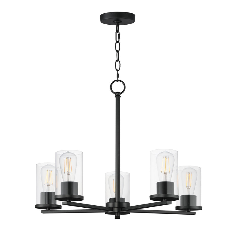 Maxim Lighting Lateral 5 Light 18.5" Chandelier, Black/Clear