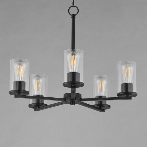 Maxim Lighting Lateral 5 Light 18.5" Chandelier, Black/Clear