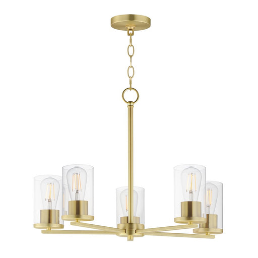 Maxim Lighting Lateral 5 Light 18.5" Chandelier, Satin Brass/Clear - 10286CLSBR