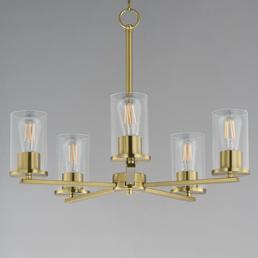 Maxim Lighting Lateral 5 Light 18.5" Chandelier, Satin Brass/Clear