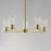 Maxim Lighting Lateral 5 Light 18.5" Chandelier, Satin Brass/Clear