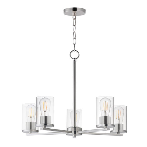 Maxim Lighting Lateral 5 Light 18.5" Chandelier, Satin Nickel/Clear - 10286CLSN
