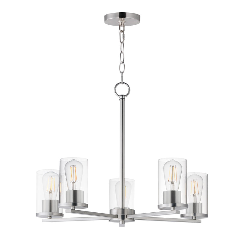 Maxim Lighting Lateral 5 Light 18.5" Chandelier, Satin Nickel/Clear