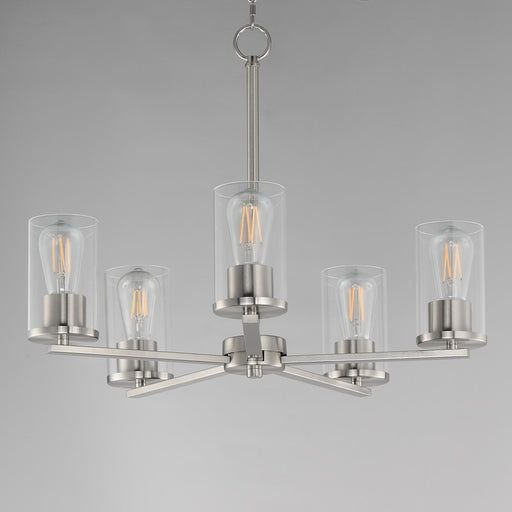 Maxim Lighting Lateral 5 Light 18.5" Chandelier, Satin Nickel/Clear
