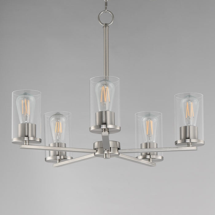 Maxim Lighting Lateral 5 Light 18.5" Chandelier, Satin Nickel/Clear