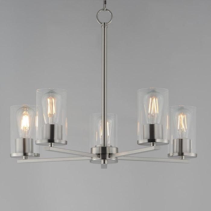 Maxim Lighting Lateral 5 Light 18.5" Chandelier, Satin Nickel/Clear